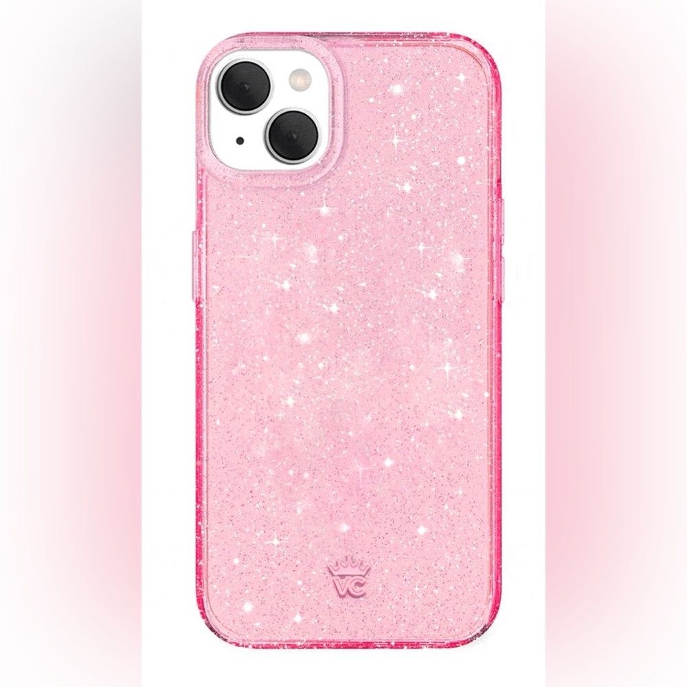 NEVER USED iPhone 13 Pro Max See Through Pink Glitter Case